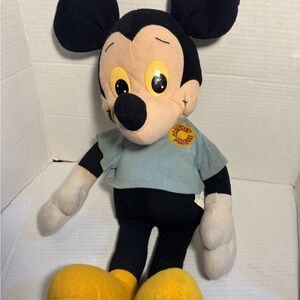 Disney Mickey Mouse Plush with Yellow Shoes and Blue Shirt